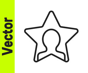 Black line Head hunting icon isolated on white background. Business target or Employment sign. Human resource and recruitment for business. Vector.