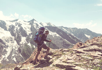 Fototapeta premium Hike in mountains