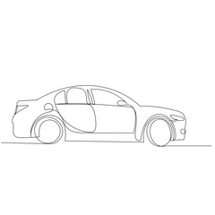 Fototapeta premium vector, isolated, sketch, one line drawing car