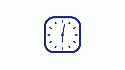 New blue dark counting down clock icon on white background