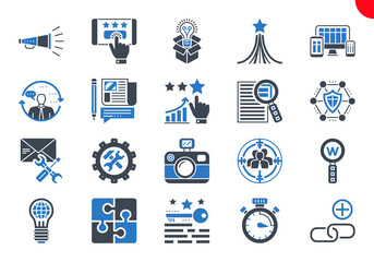 SEO Glyph Icons Set. SEO Related Vector Glyph Icons. Website and APP Design and Development. Simple Solid Pictogram Pack. Stroke Vector Logo Concept, Web Graphic. Vector icons.