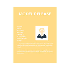 Icon Of Model Release Document