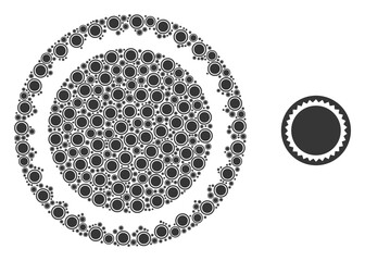 Vector round seal template composition is composed of randomized recursive round seal template elements. Recursive composition from round seal template.