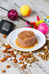 Food  and toys for domestic cats