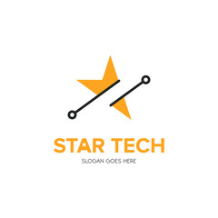 Illustration Vector Graphic of Star Tech. Perfect to use for Technology Company