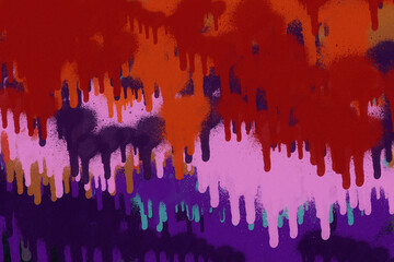 Obraz premium Colorful spray paint ink texture. Graffiti painting on the wall. Street art and vandalism. Digitally airbrushed paper background. 