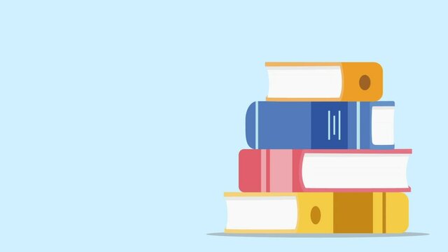 falling book and reading grasses animation 