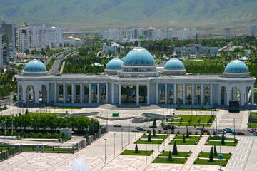 City Center of Ashgabat in Turkmenistan - obrazy, fototapety, plakaty