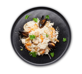 Delicious seafood risotto