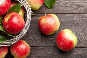 Ripe garden apple fruits