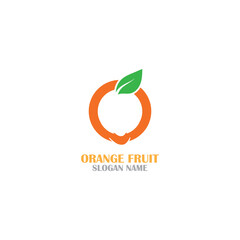 Orange Fruit logo simple creative template icon design