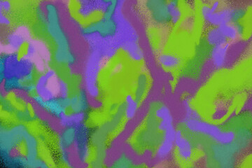 Colorful spray paint ink texture. Graffiti painting on the wall. Street art and vandalism. Digitally airbrushed paper background.