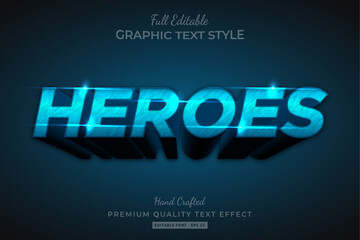 Heroes Rusty 3d Text Style Effect Premium