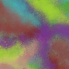 Colorful spray paint ink texture. Graffiti painting on the wall. Street art and vandalism. Digitally airbrushed paper background.