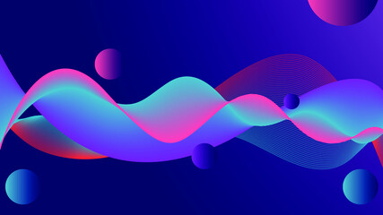 Abstract modern smooth color light waves background