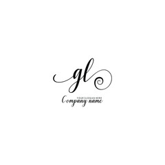 Obraz na płótnie Canvas GM Initial handwriting logo template vector