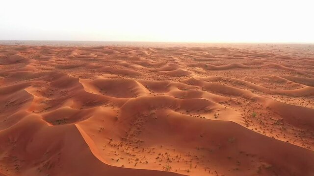 4K Videos, Drone footage of Buhais Geology Park Desert in Sharjah with Sand Ripples, Geological Landscape of High Dune Desert in United Arab Emirates 