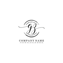 GZ Initial handwriting logo template vector