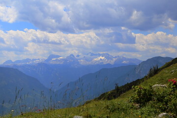 Obraz premium Blick auf Dachstein vom Loser (Steiermark, Österreich)