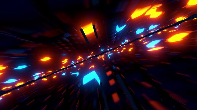 Cool Flying Through Abstract Endless VJ Loop Motion Blur Background