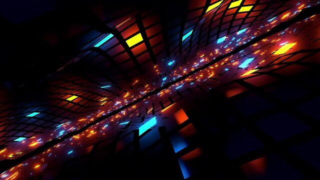 Cool Flying Through Time Warp Endless Loop Motion Background