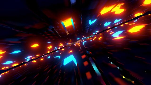 Cool Flying Through Time Warp Endless Loop Motion Blur Background