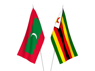 Zimbabwe and Maldives flags