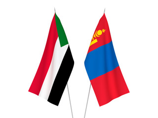 Sudan and Mongolia flags
