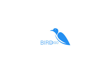 Bird logo vector  simple bird graphic flat design.