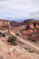 Scenic view of  Exploring trail at island in the sky in Canyonlands National Park Utah, USA