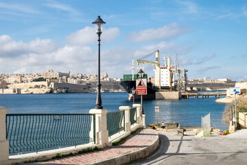 Fototapeta na wymiar The three historic cities of Maltese glory - Senglea, Vittoriosa and Cospicua in the Grand Harbor of Malta