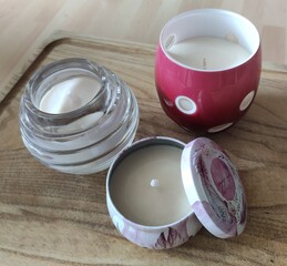 Bougies faites maison aux huiles essentielles