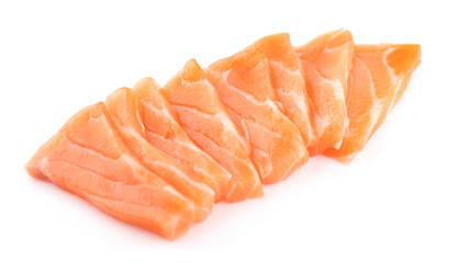 Salmon Sashimi isolated on white background