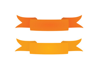 Orange blank ribbon. vector illustration