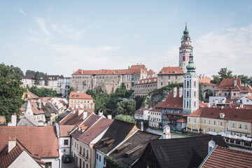 Fototapeta na wymiar View of Castle in Cesky Krumlov, South Bohemia