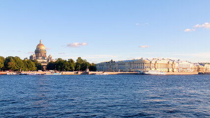 Obraz premium View of St. Isaac`s Cathedral and the River Neva.