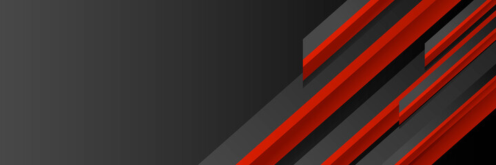 Fototapeta premium Red and black grunge material banner design background