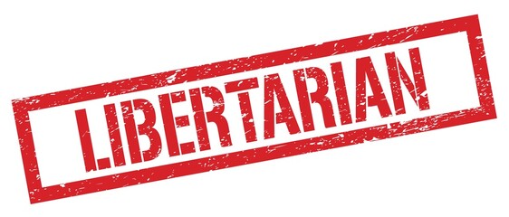 LIBERTARIAN red grungy rectangle stamp.