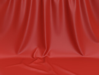 Background scene fabric red texture, curtain background in colors.	