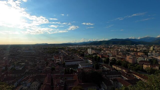 Brescia Italy - panoramic view from castle 