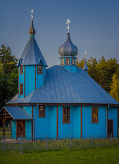 Fototapeta premium old wooden othodox church in the village