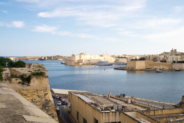 The three historic cities of Maltese glory - Senglea, Vittoriosa and Cospicua in the Grand Harbor of Malta
