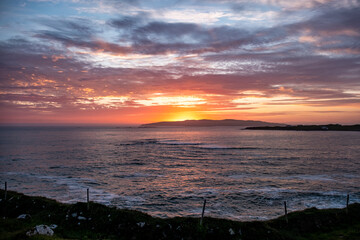 Sunset above Aran Island - Arranmore - County Donegal, Ireland.