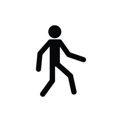 Walking man icon vector on white
