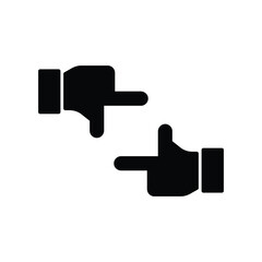 Focus hand icon vector on white