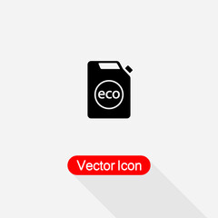 Bio Fuel Canister Icon, Canister Icon, Container and Jerrican, Jug, Gas Symbol Vector Illustration Eps10