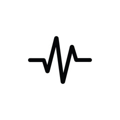 Wave graph icon vector, simple sign and symbol