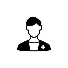 Male nurse icon vector, simple sign and symbol