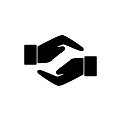 Helping hand icon vector, simple sign and symbol