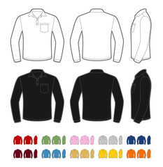 Long sleeve polo shirt